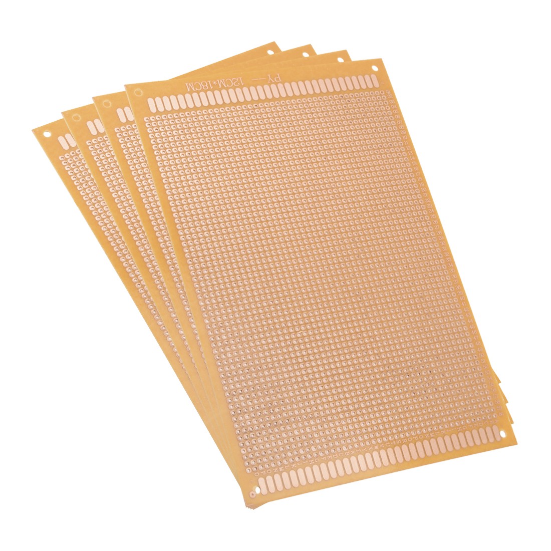 12x18cm Single Sided Universal Paper Printed Circuit Board Thickness 1.3mm 4pcs