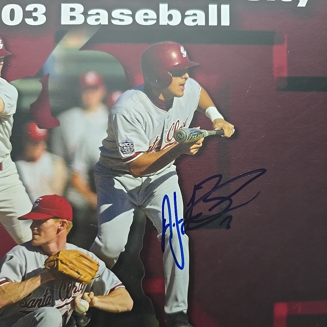 Santa Clara University Broncos Baseball 2003 + 2005 Programs with Autographs SCU