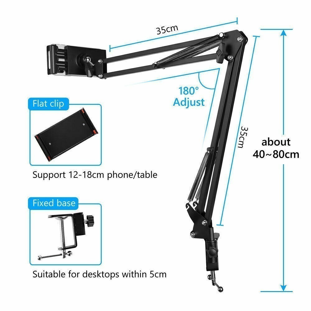 Phone Holders iPhone iPad Tablet Stand Mounts Flexible Rotation for Desk Bedside