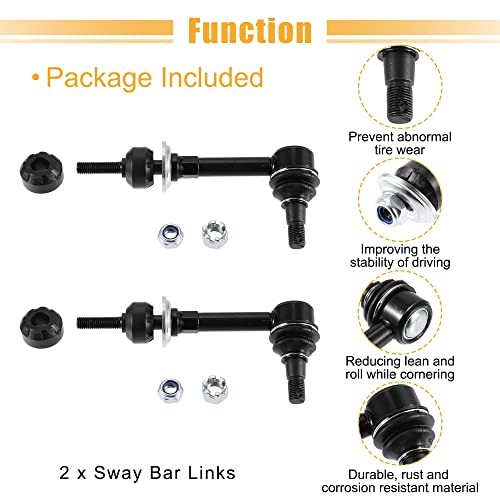 2pcs Front Sway Bar Links Kit K7280 Stabilizer End Link Replacement