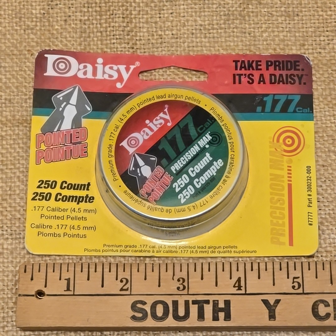 Daisy Pointed PRECISION MAX Pellets .177 Caliber Tin of 250 Count Airgun Ammo