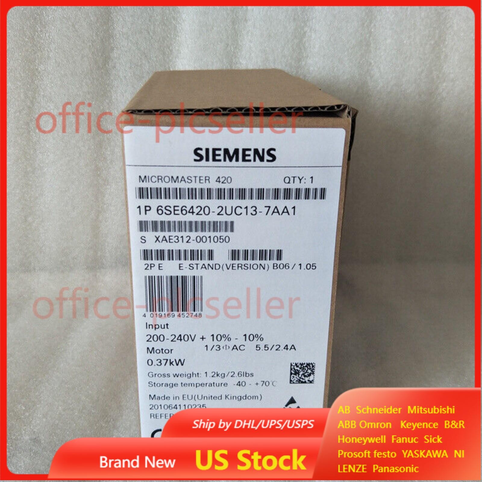 New Siemens 6SE6 420-2UC13-7AA1 6SE6420-2UC13-7AA1 MICROMASTER420 without filter