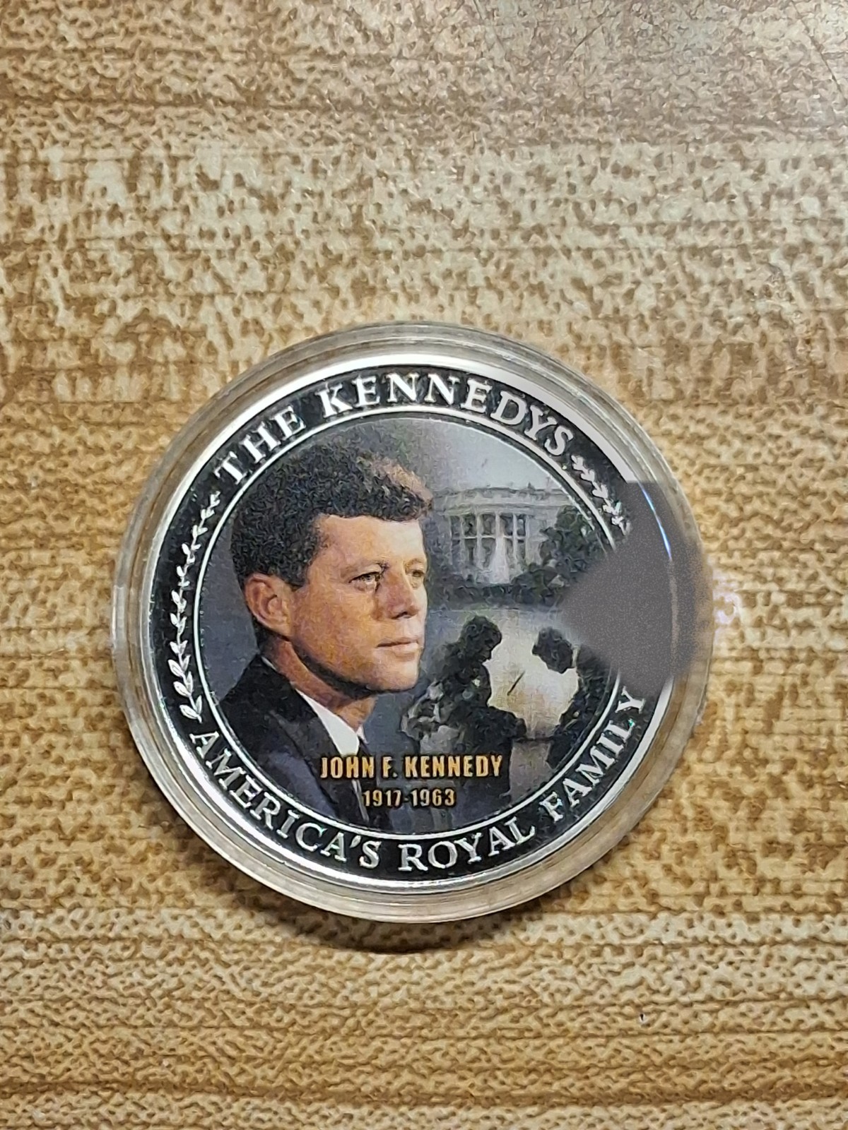 American Mint The Kennedys America's Royal Family JFK 40mm Copper Nickel Medal.