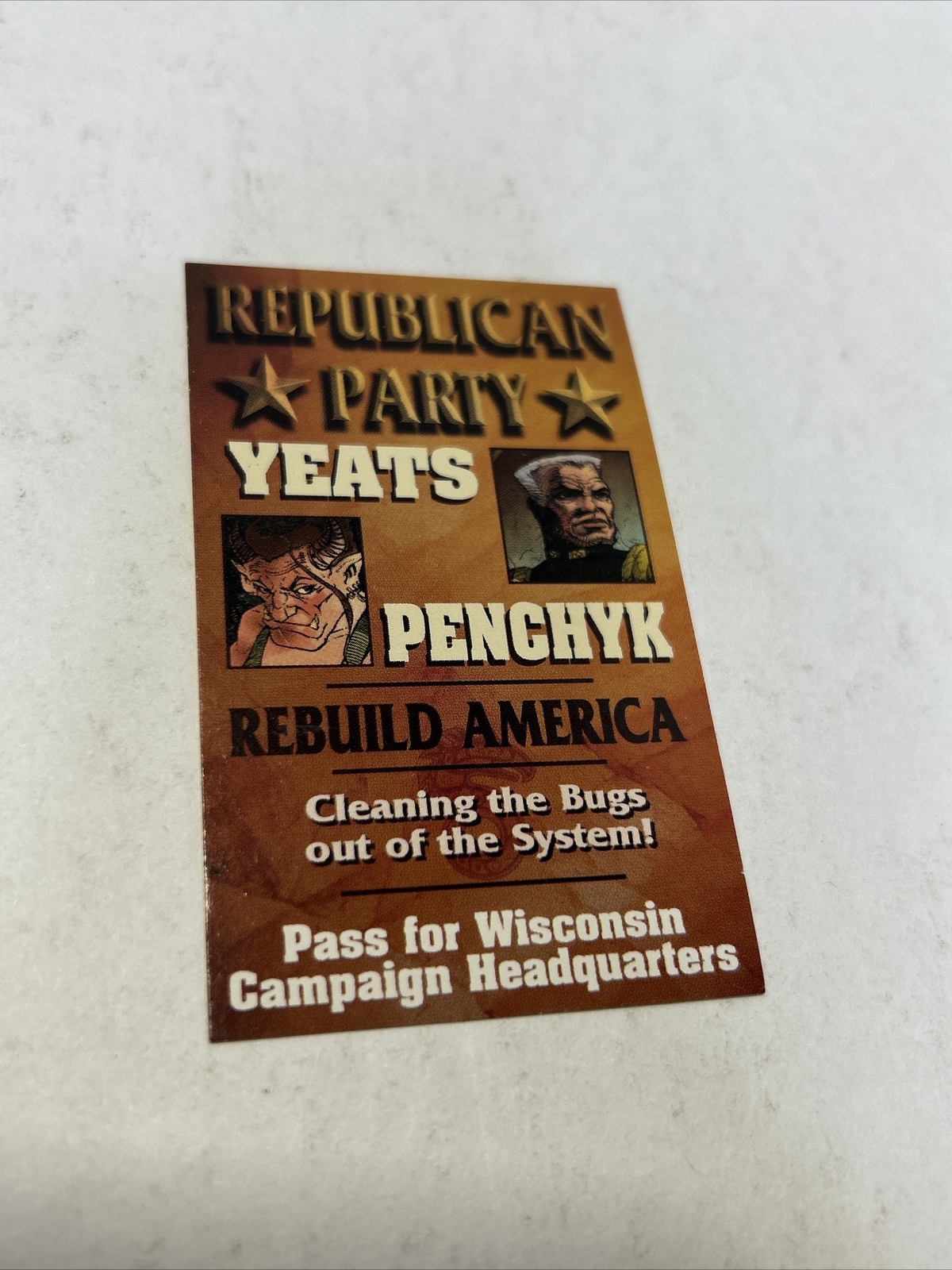 FASA Yeats/Penchyk Republican Party “Rebuild America” Wisconsin HQ ID Card J2