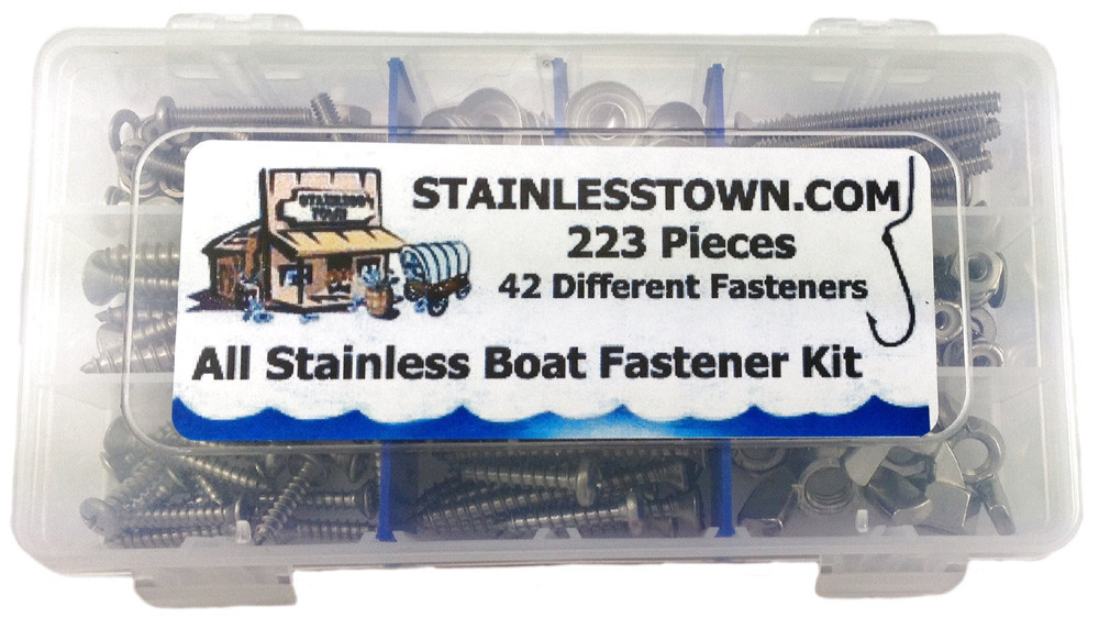 StainlessTown Stainless Steel Fastener Boat Kit (As Seen on TV) Nuts Screws