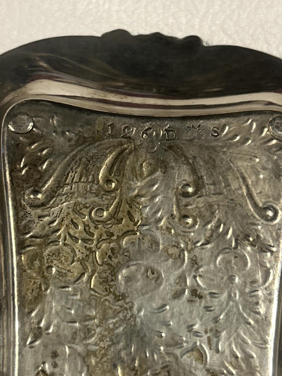 Antique Victorian Signed Gilbert Silverplate Footed CANDLE Wick SNUFFER & Tray