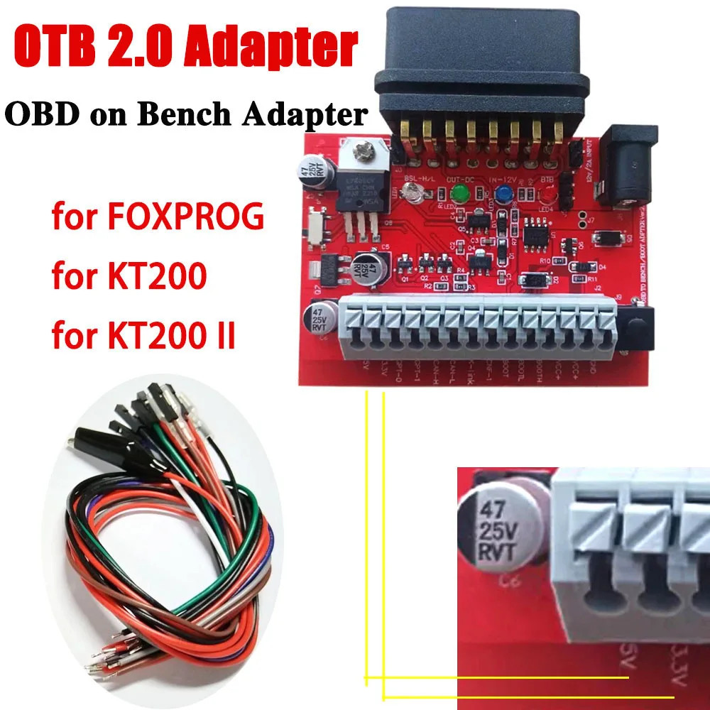 OBD2 OTB 2.0 on Bench for KT200 KT200II for Foxprog ECU Programmer Tools