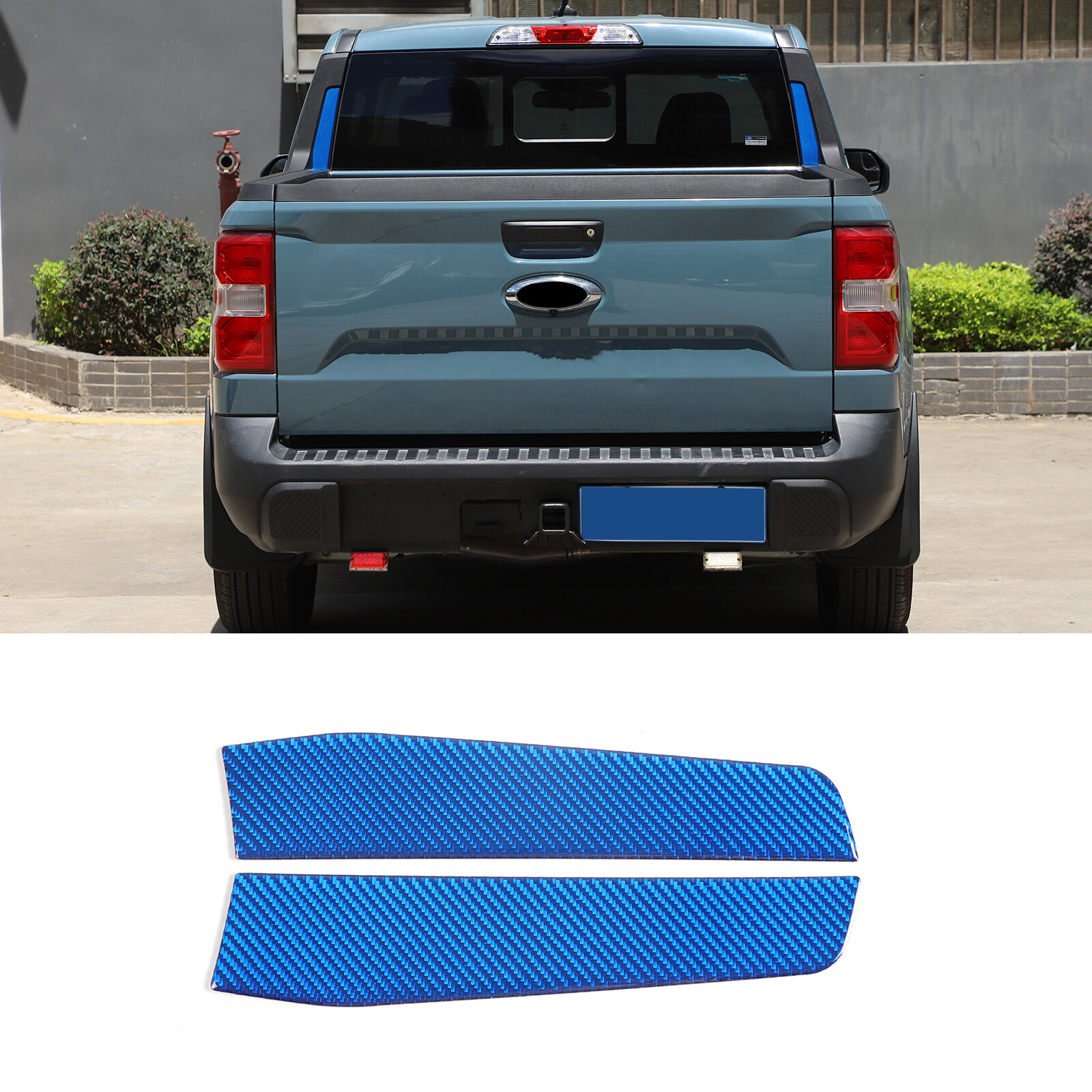 Carbon Fiber For Ford Maverick 22-23 Anti-scratch Trunk Rear Window Pillar Trim