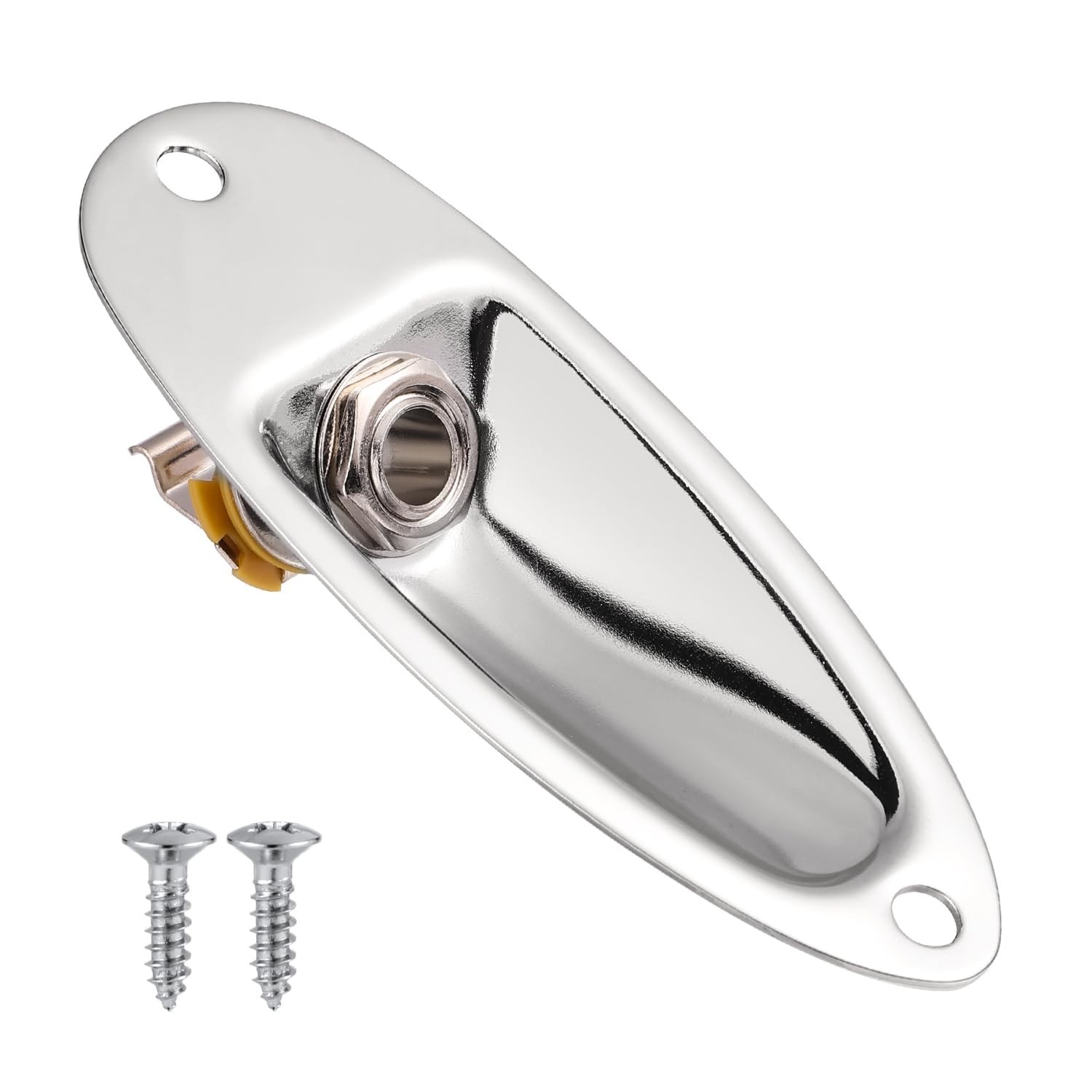 Guitar Input Jack Socket Plate, 1/4 Inch Stratocaster Jack Ferrule Guitar Jac...