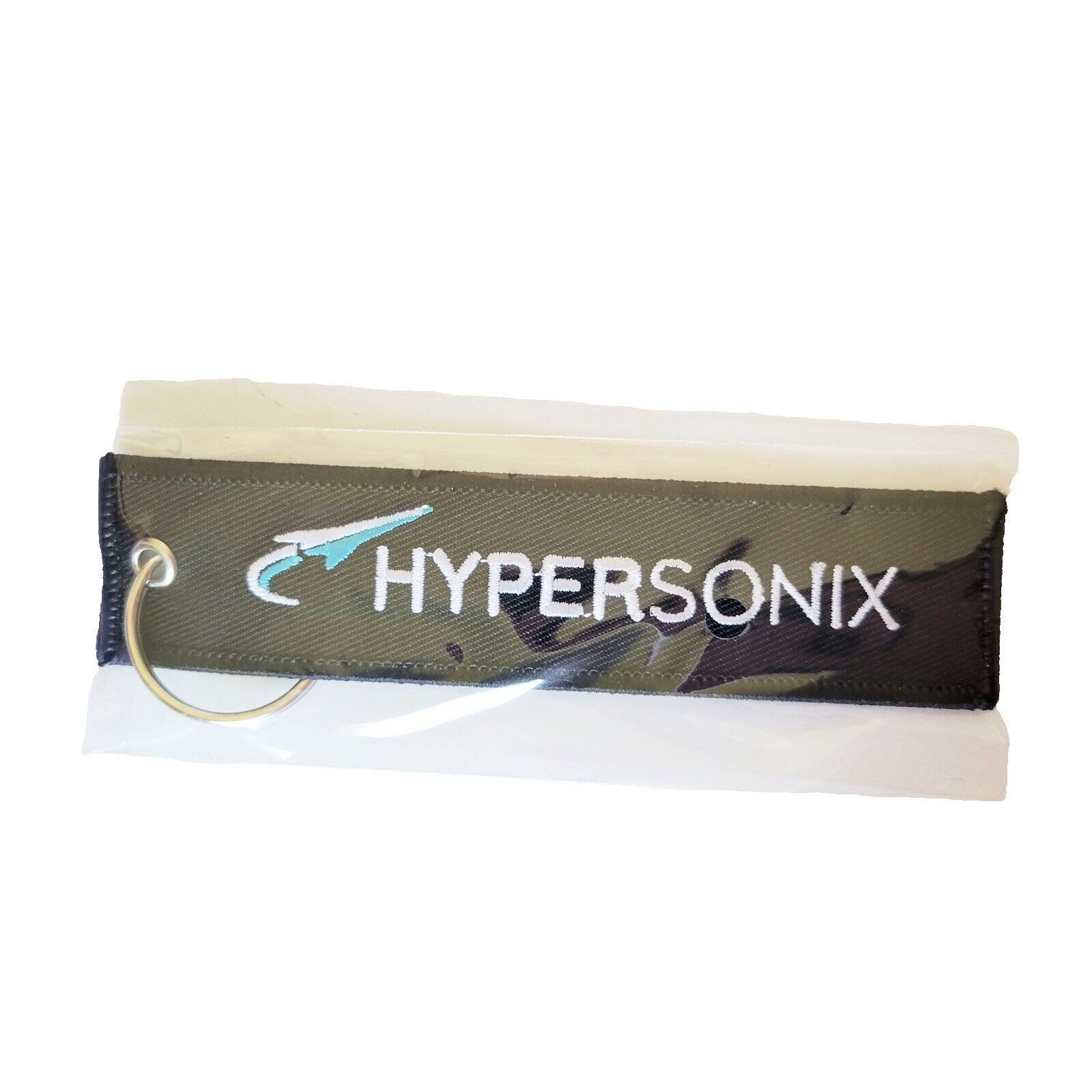 Hypersonix Fly Faster Black Flight Tag Keychain Military