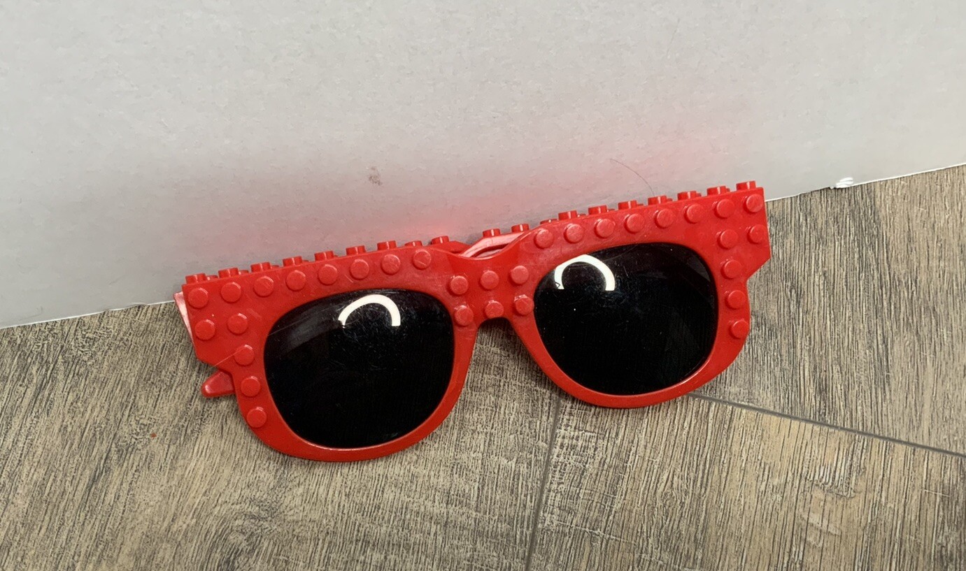 eLope Unisex Building Blocks Sunglasses Novelty Tinted Red Glasses