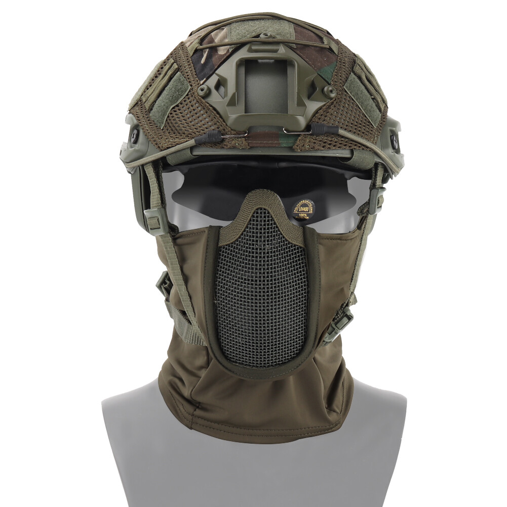Tactical Breathable Mesh Face Mask Airsoft Paintball Hunting CS Helmet Liner Cap