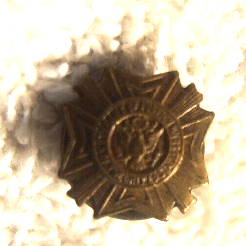 1 Veterans of Foreign Wars Lapel Pin, brass gold color,VTG,screw back