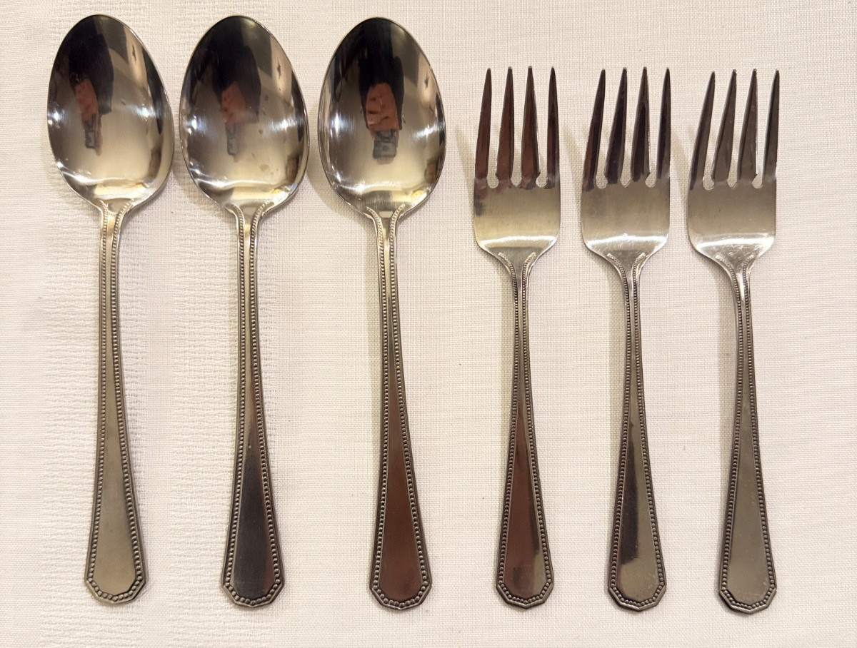 Vintage Oneida Northland Fashionpoint Set of 3 Salad Fork & 3 Place Spoon FR SHP