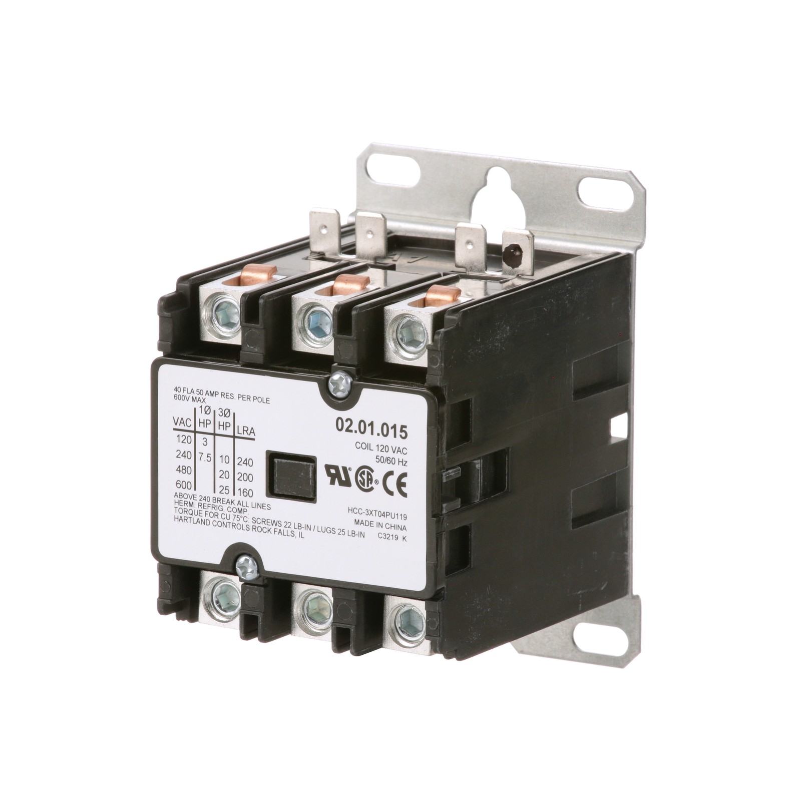 Hatco 02.01.015.00 Contactor, Std, 110/120Ac, 3P, 50Res