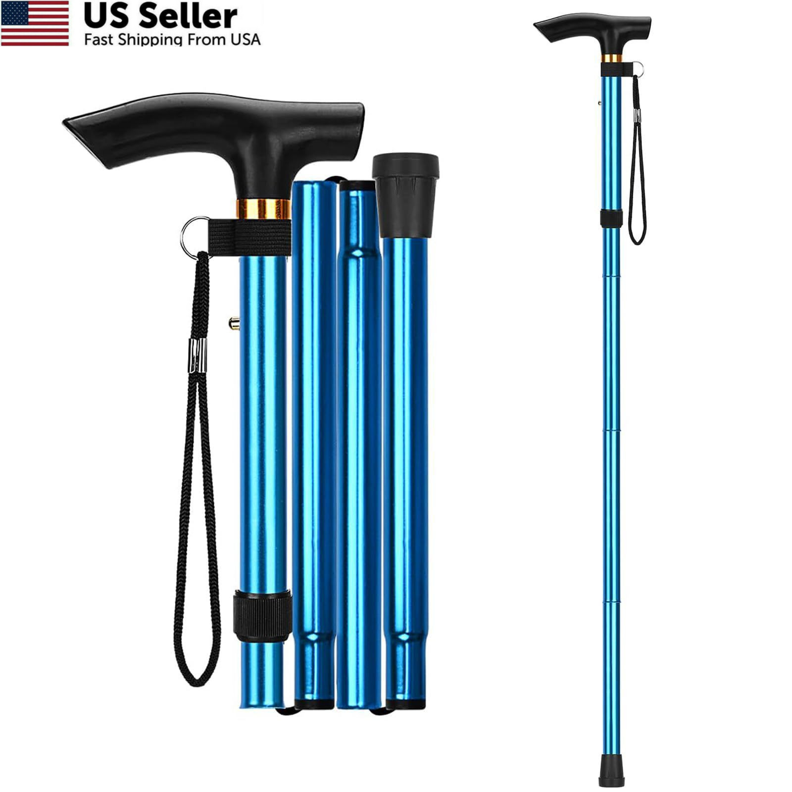 Walking Cane, Folding Cane for Man & Women, Portable Lightweight | Blue