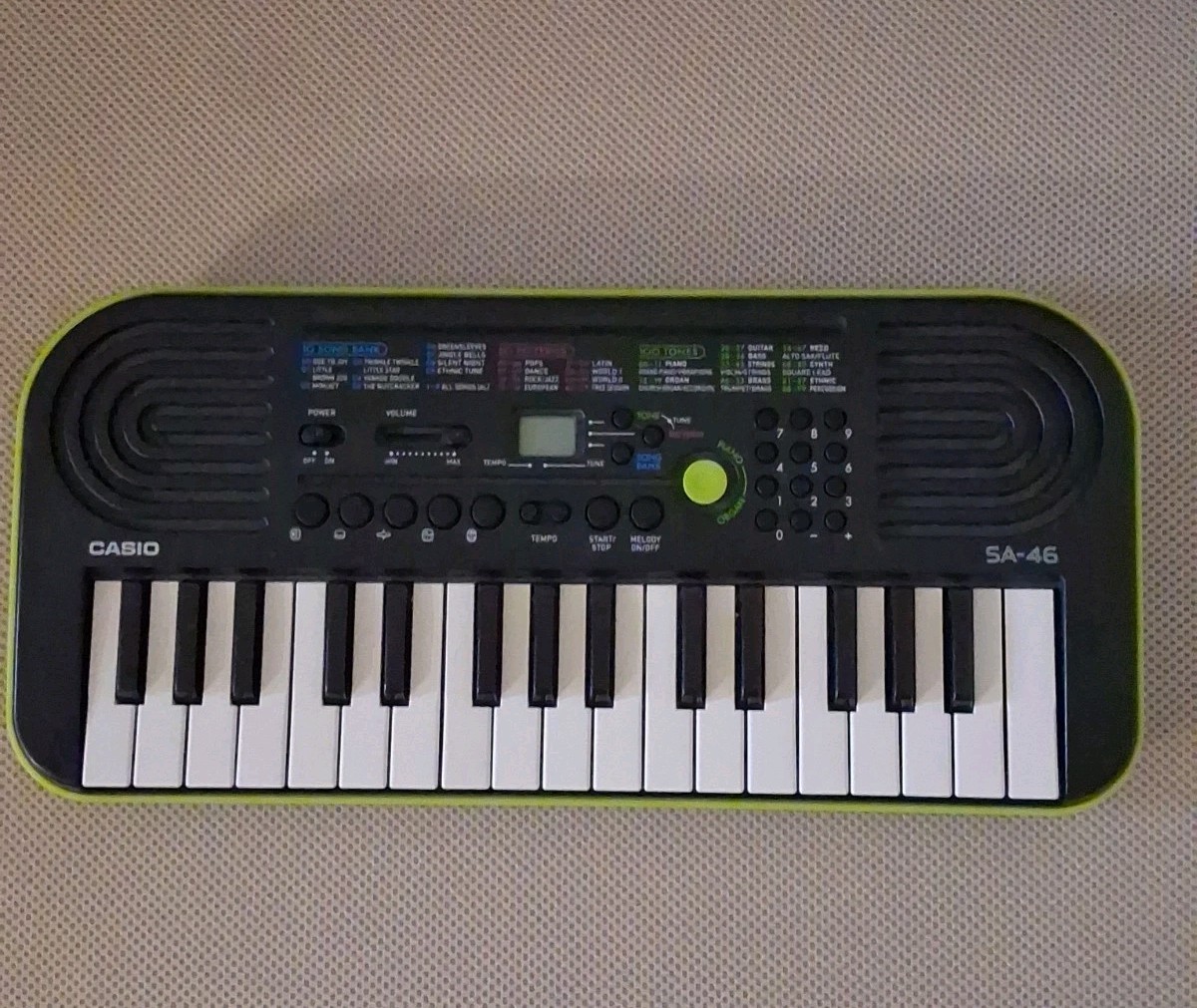 Casio SA-46 Portable 32-Key Electronic Keyboard,50 Patterns,100 Tones, Tested  C