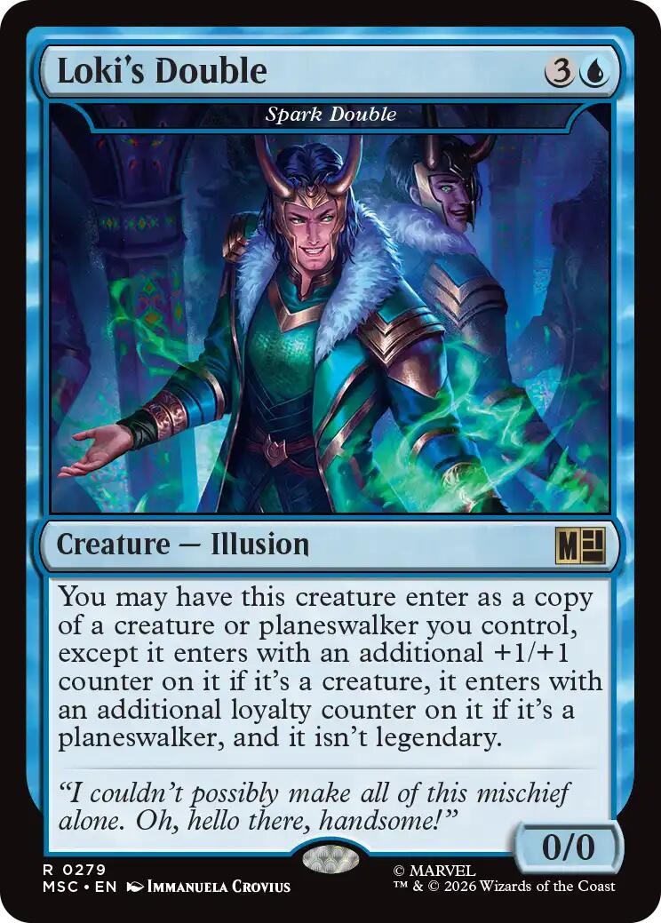 Loki's Double - Spark Double #279 (NM) Commander: Marvel Super Heroes (MSC) MTG