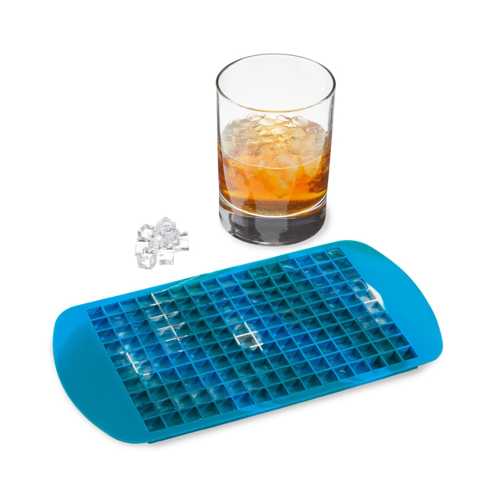 Host Mini Ice Cube Tray, Makes 160 Cubes, Durable Blue Marble