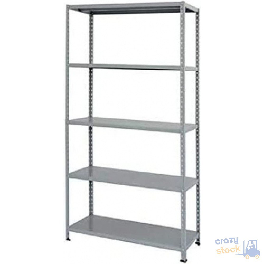 Andrighetti Zinc Plated Inset Shelf 5 Tiers Grey Steel Reinforced 100x40xH188 cm