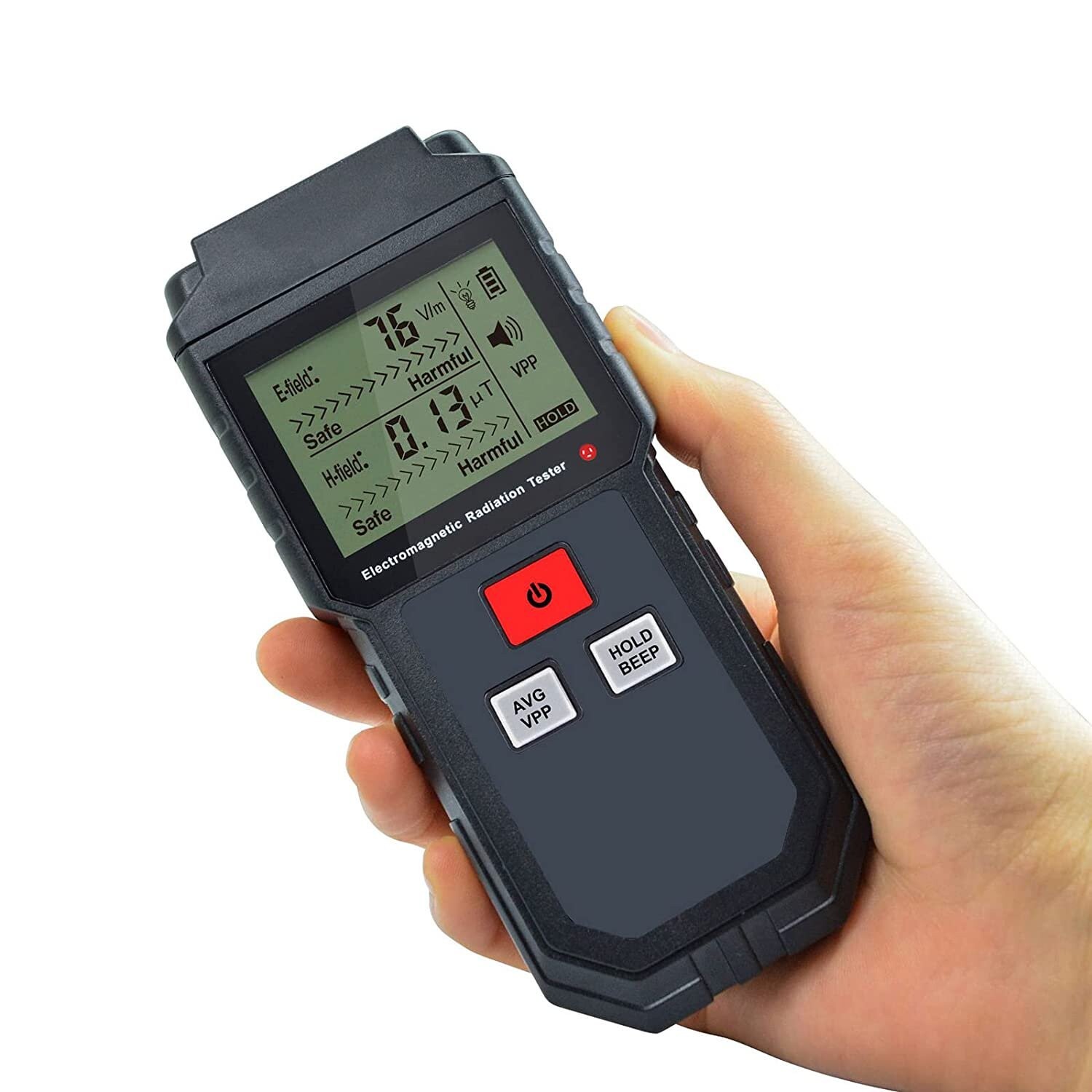 EMF Meter Rechargeable Digital Electromagnetic Field Radiation Detector LCD Test