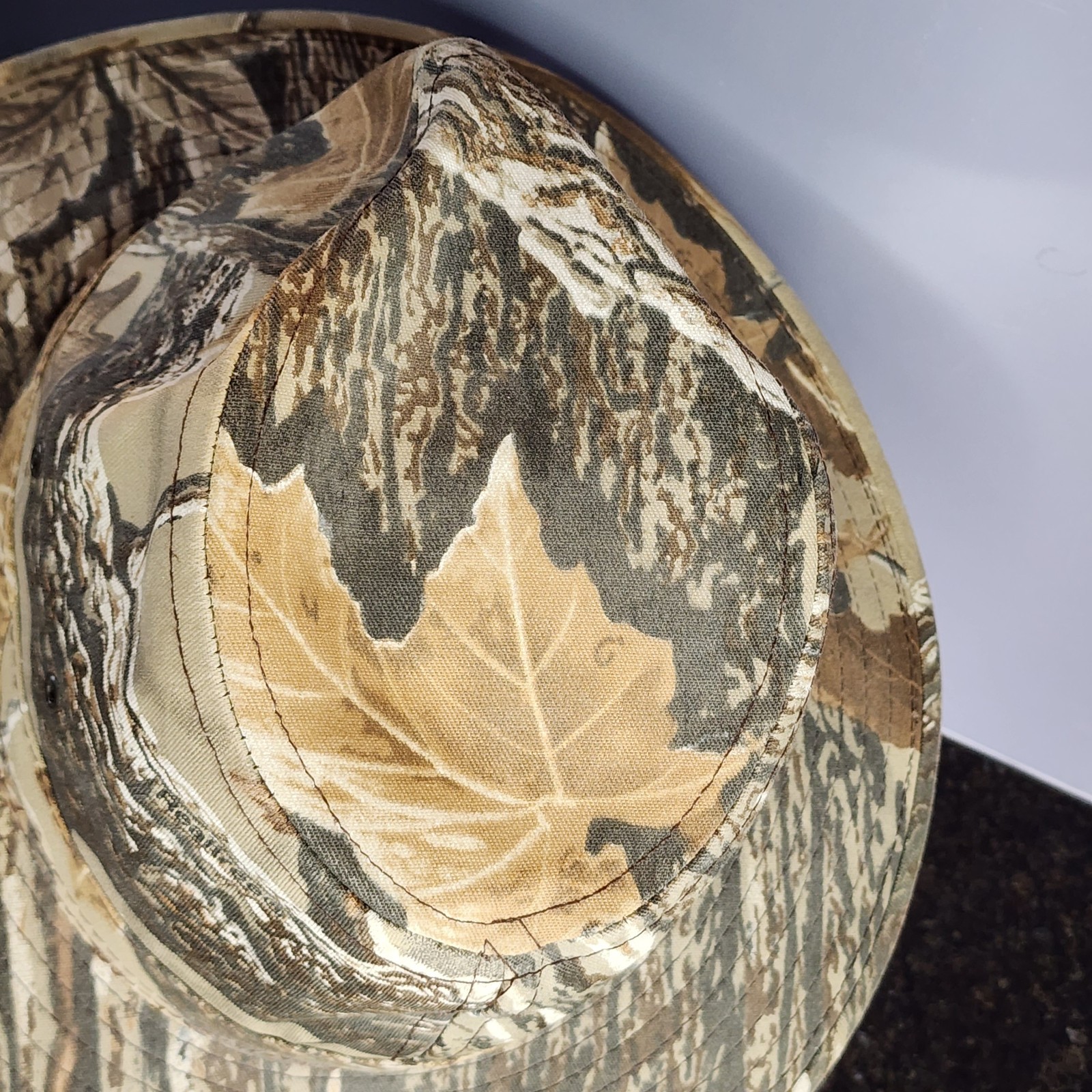 Vintage Realtree Advantage Camo Fedora Hat Safari Outback Hunting Mens Large USA