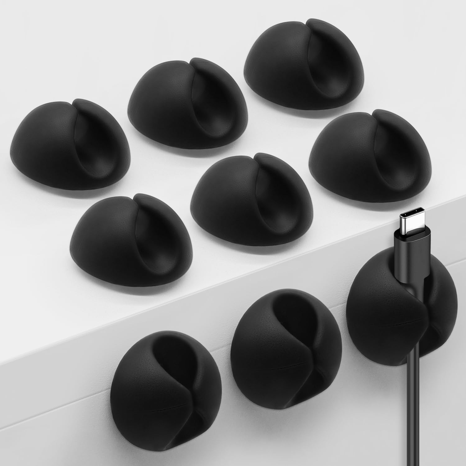 Cable Clips Phone Cord Holder, Charger Cord Organizer, Cable Management Clips...