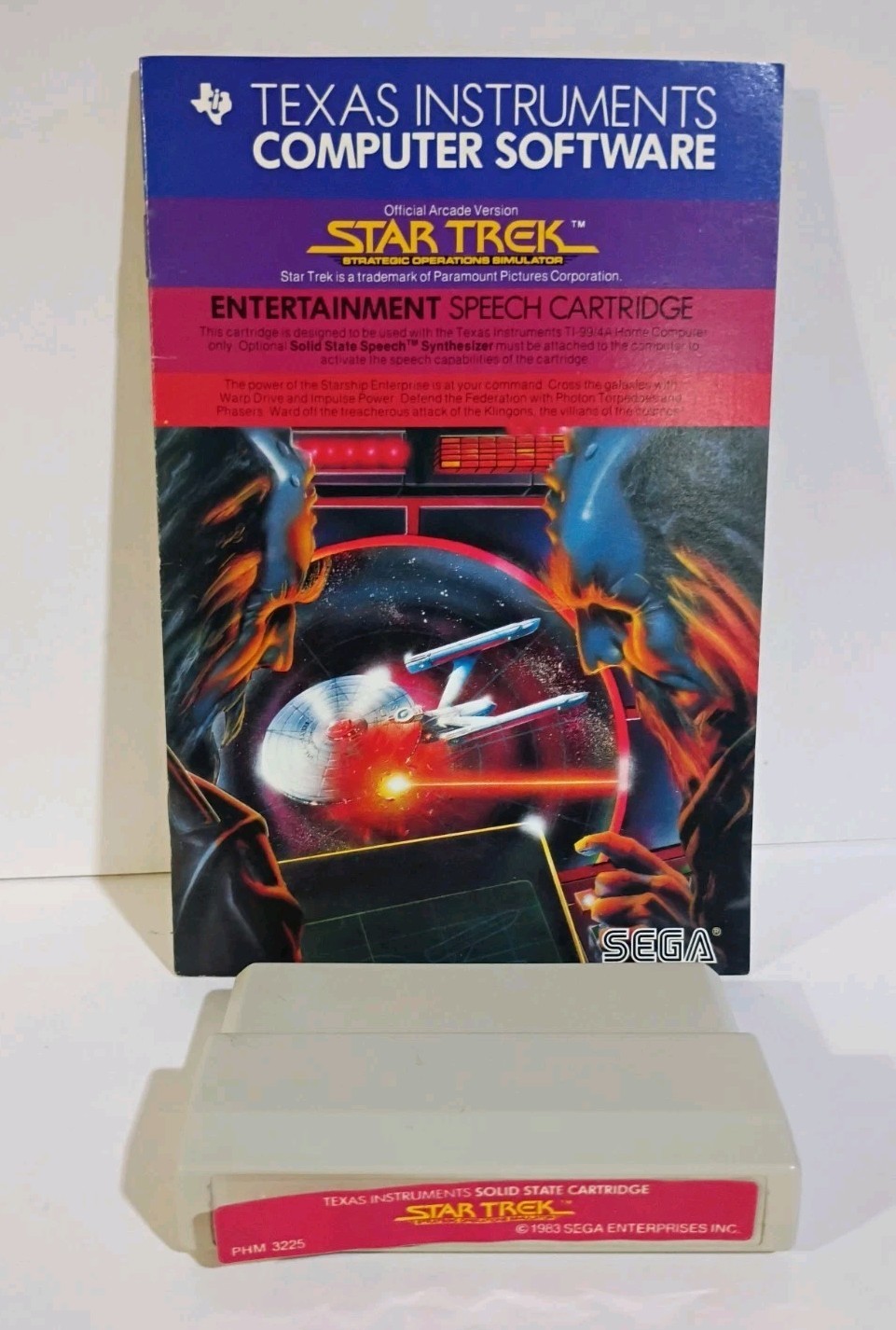 Vintage Texas Instruments Home Computer Star Trek W/ Instruction Manual