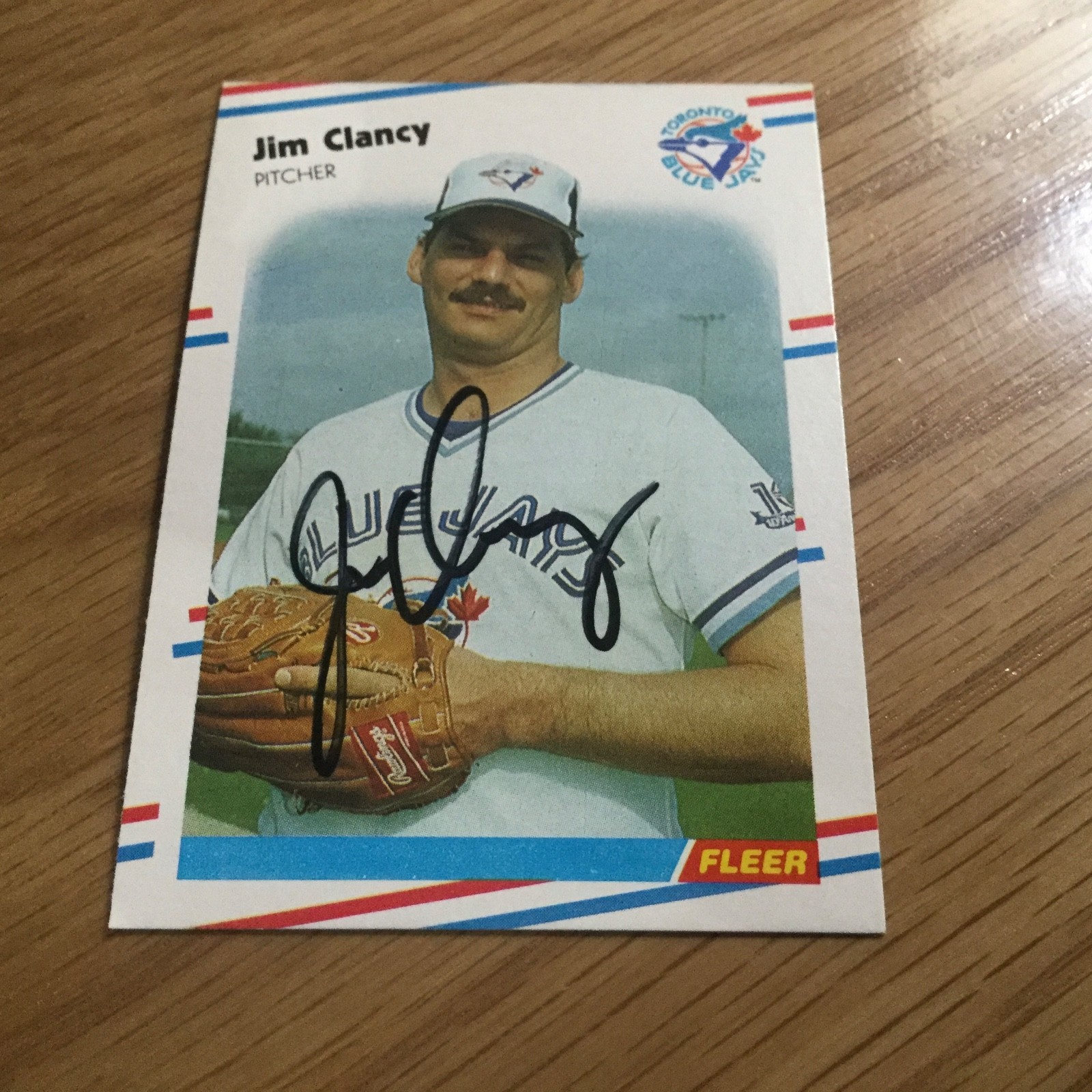 1988 Fleer Jim Clancy Signed Baseball Card Toronto Blue Jays # 106 (d.)