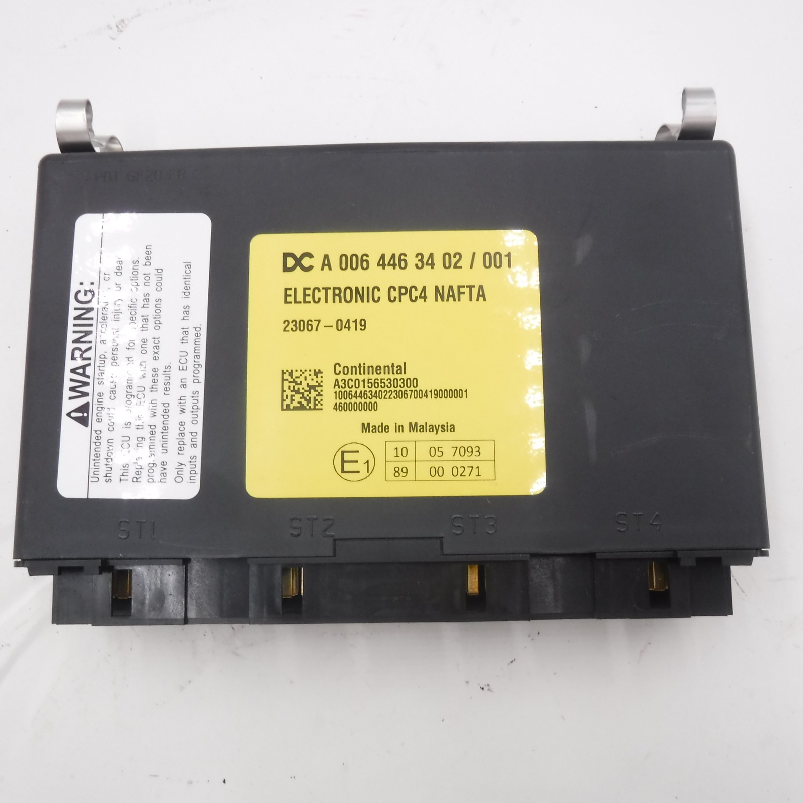 Continental Electronic CPC4 Nafta Module A0034461102 For Freightliner Cascadia