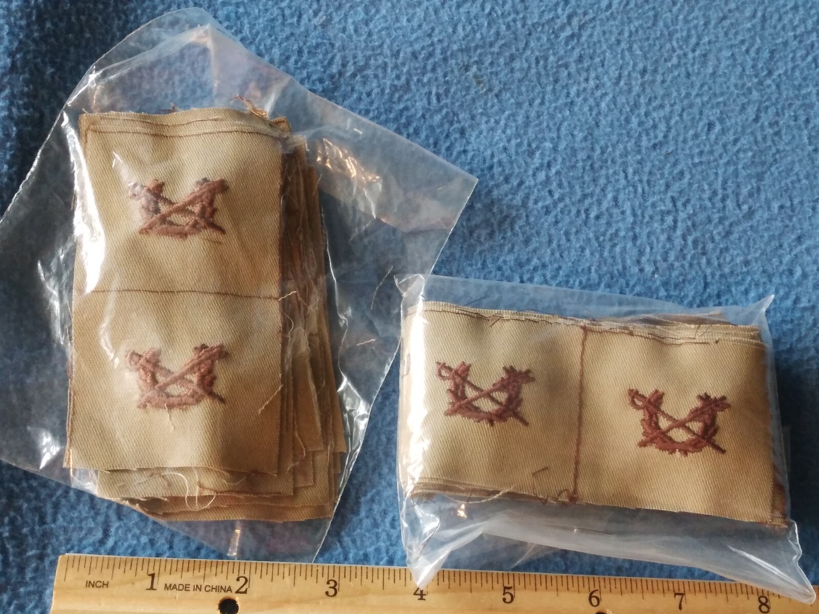 BUNDLE OF 24 PAIRS -U.S. ARMY DESERT JUDGE ADVOCATE GENERAL Badge Sew-On PATCHES