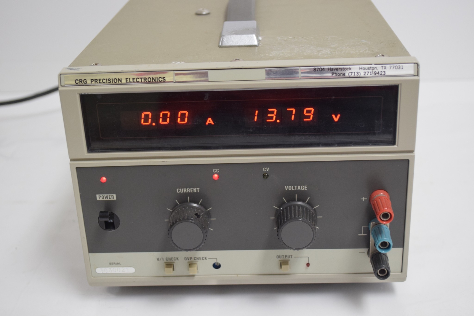 CRG PRECISION LAB POWER SUPPLY (XHE5)