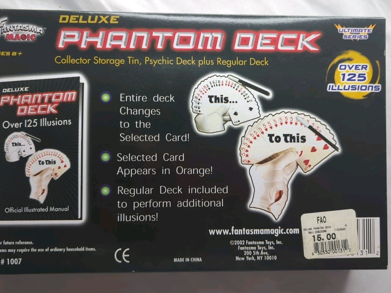 Fantasma Magic Deluxe Phantom Deck, Book, Regular & Phantom Magic Deck. New