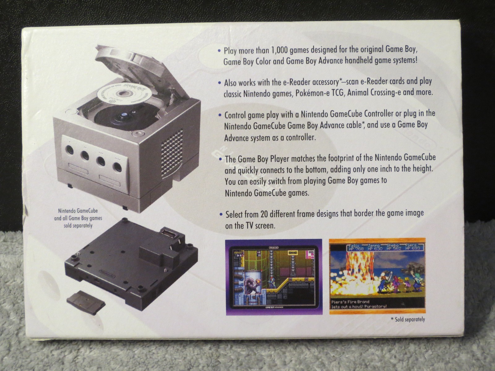 Nintendo GameCube Gameboy Player Start-Up Disc with Manual & Memory Card- Tested