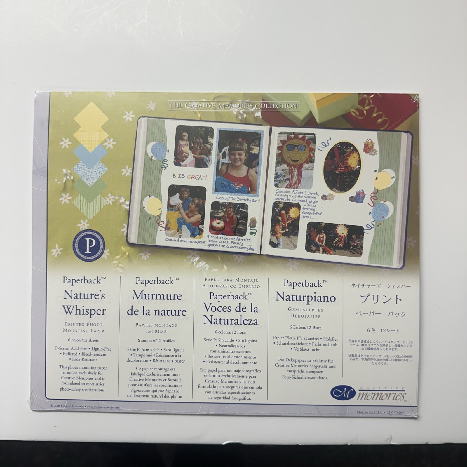 Creative Memories Paperback Nature's Whisper Printed Photo Mounting Paper NEW