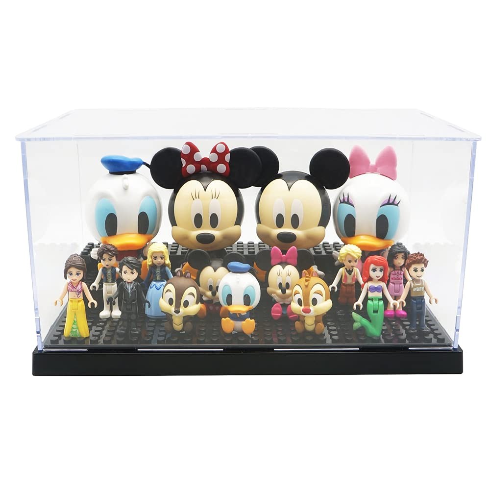 Display Case for Minifigure Action Figures Blocks, Display Box Storage for Le...