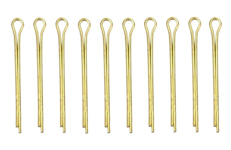 Cotter Pin 1/8" x 1/2" Marine Grade C260 Brass McMaster-Carr 98450A170 10-Pack