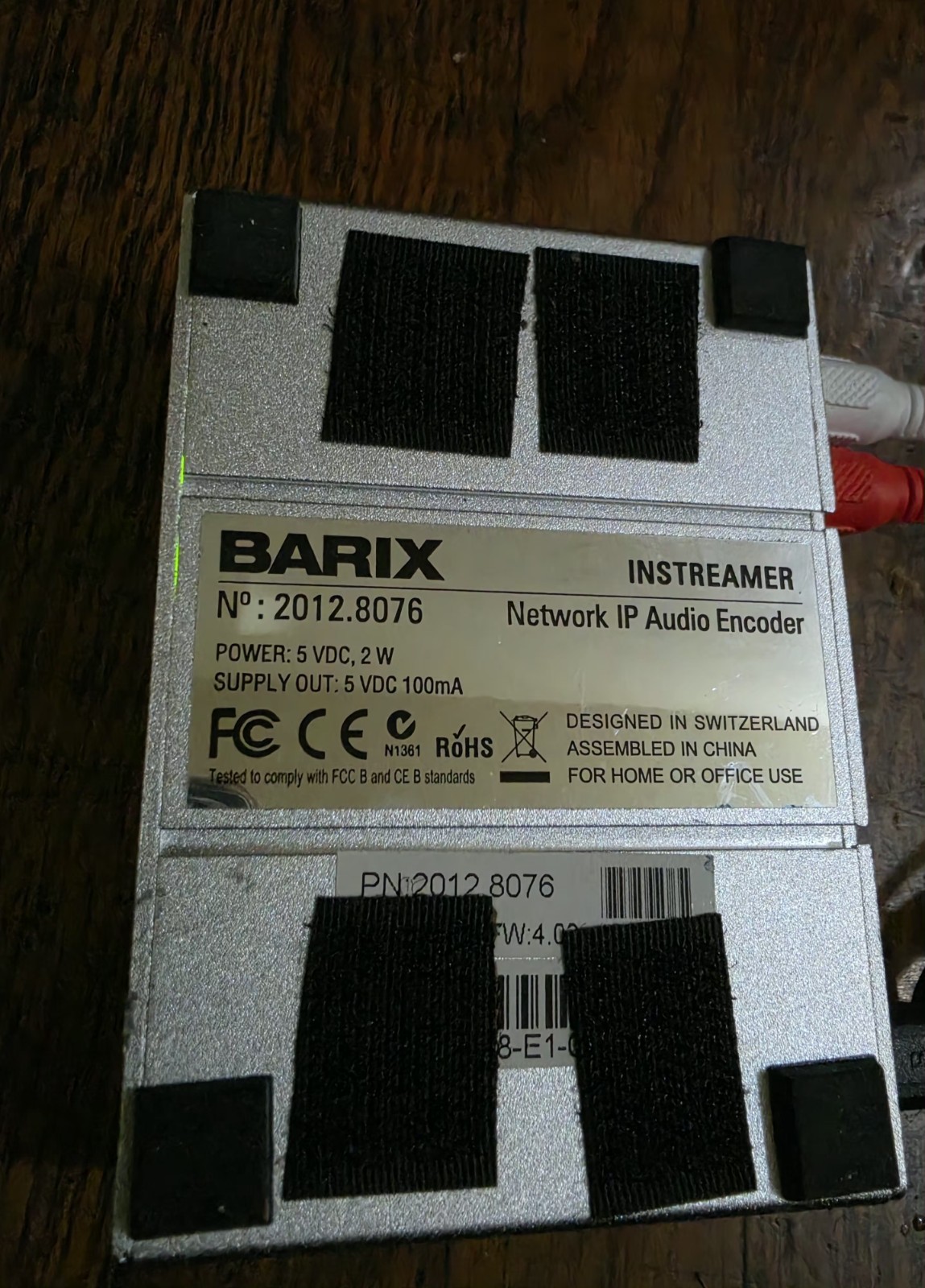 Barix Instreamer 2012.8076 IP Audio Encoder with AC Adapter