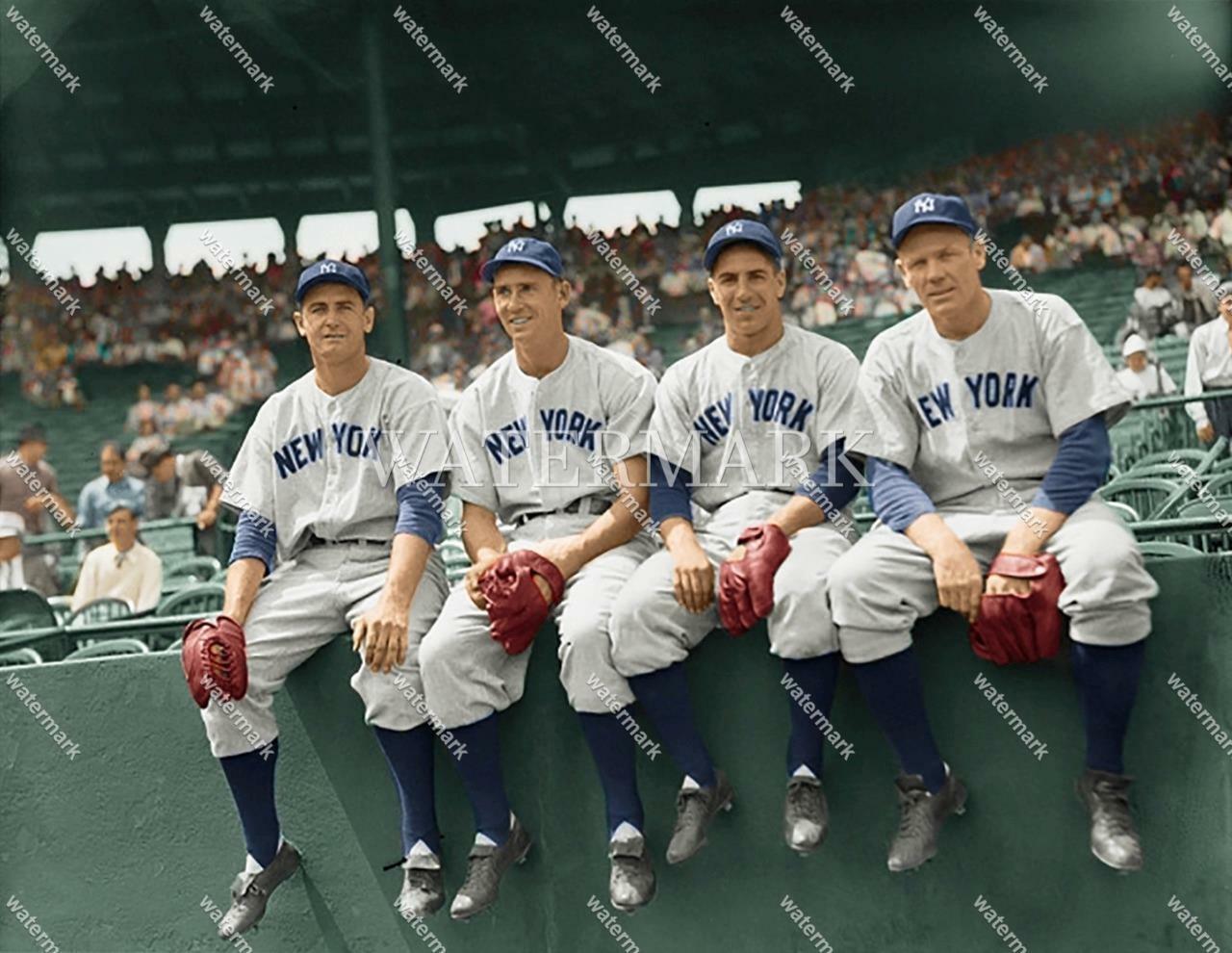 DO646 Johnny Sturm-Joe Gordon-Phil Rizzuto 1941 8x10 11x14 16x20 Colorized Photo