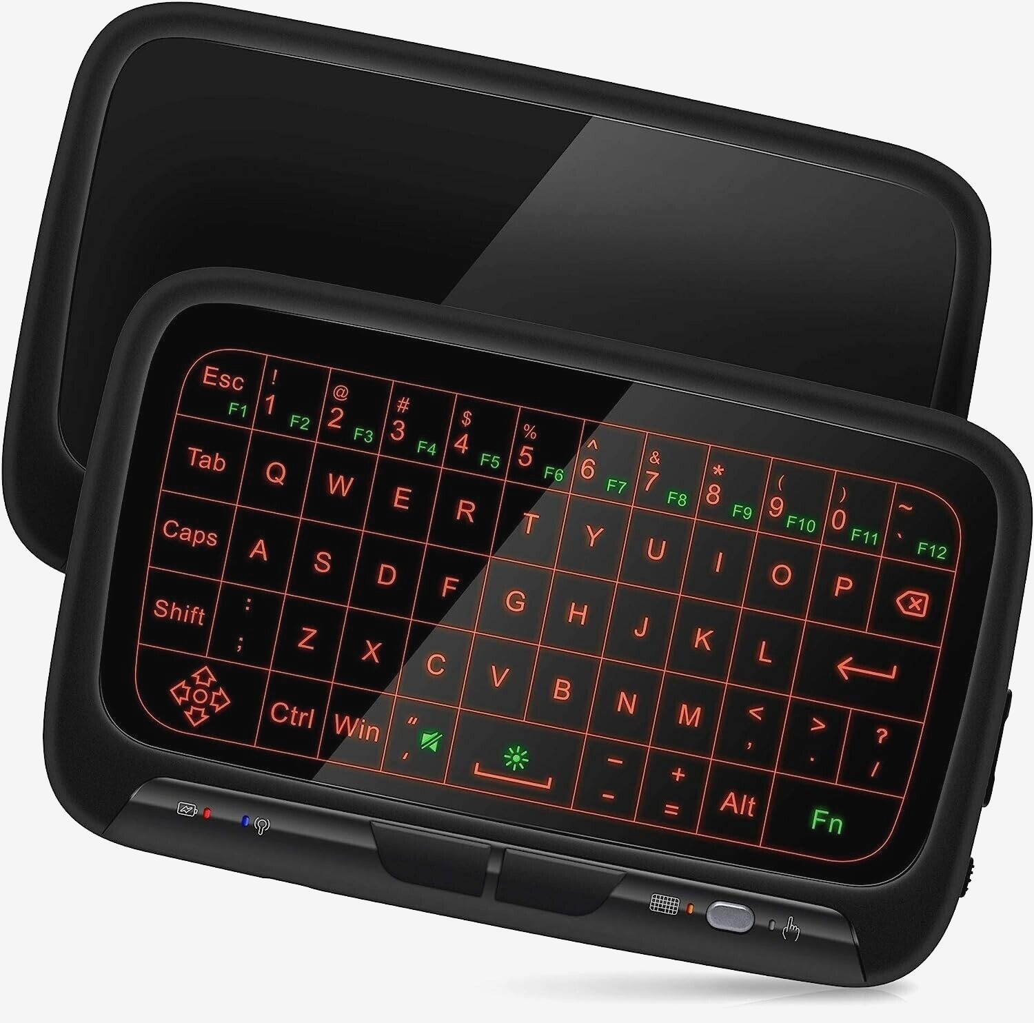 ILEBYGO H18+ 2.4Ghz Mini Wireless Touchpad & Keyboard Combo with 3 Level Backlit