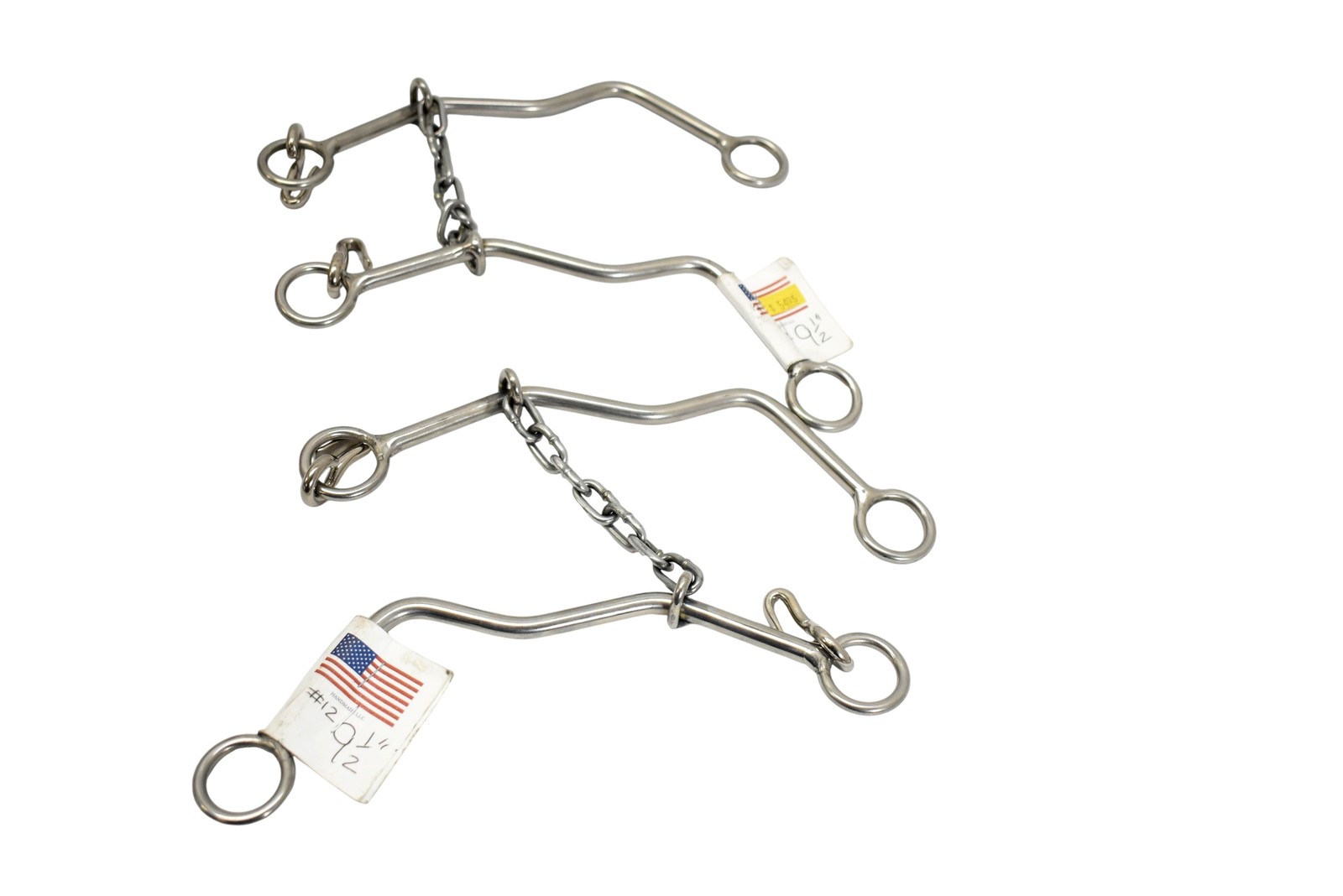 Handmade LLC Curb Bit Shanks Stainless Steel Silver 9 1/2 In Horse Lot Of 2