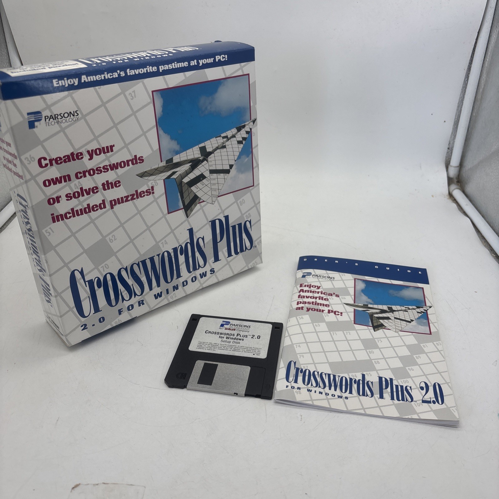 “Crosswords Plus” 2.0 Parsons Technology Computer Game Software Complete