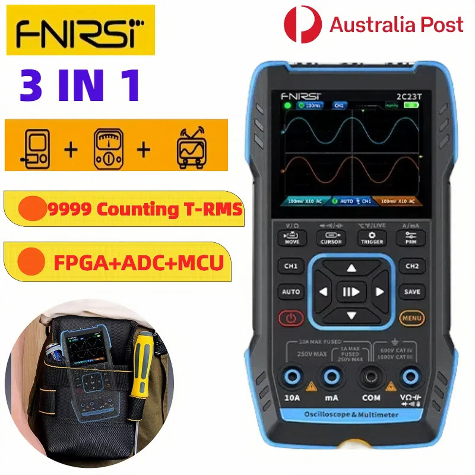 FNIRSI 2C23T 3IN1 Digital Oscilloscope Multimeter Dual Channel Signal Generator