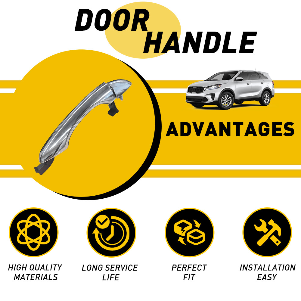 For Kia Sorento 2016-2020 Rear Door Handle Left Driver Side Chrome 82651-C5010 A