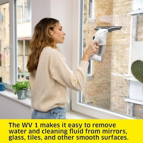 Kärcher WV 1 Electric Window Vacuum Squeegee 10" - Perfect for WV 1 White