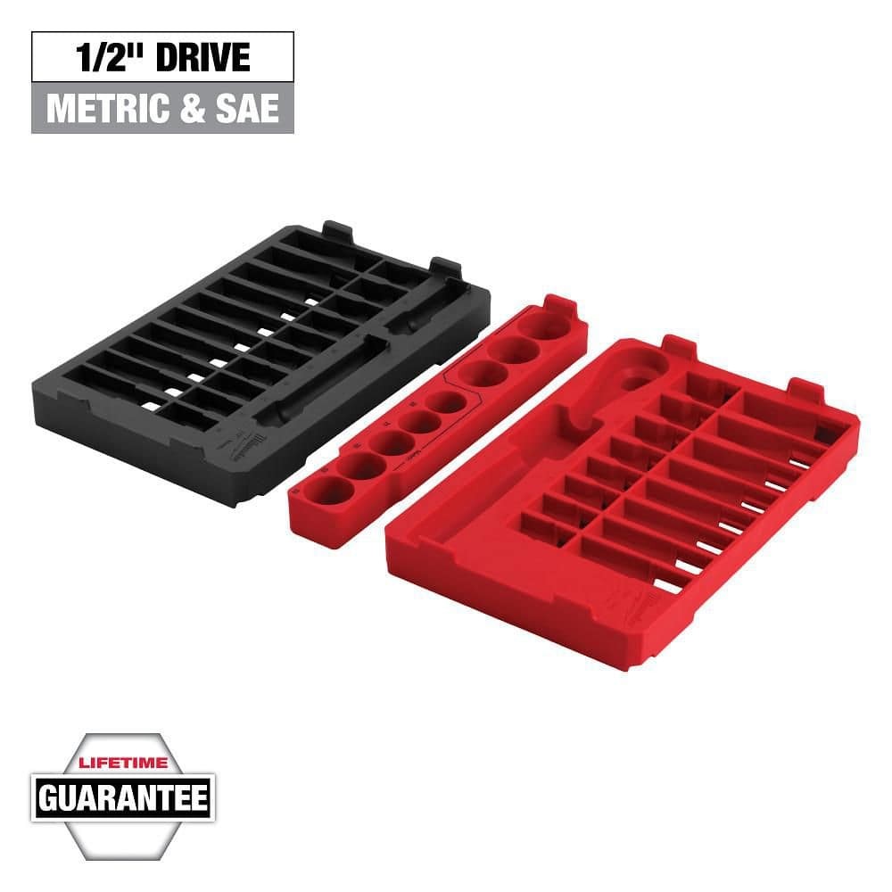 Milwaukee 1/2 in. Drive SAE/Metric Ratchet Socket Mechanics Tool Set