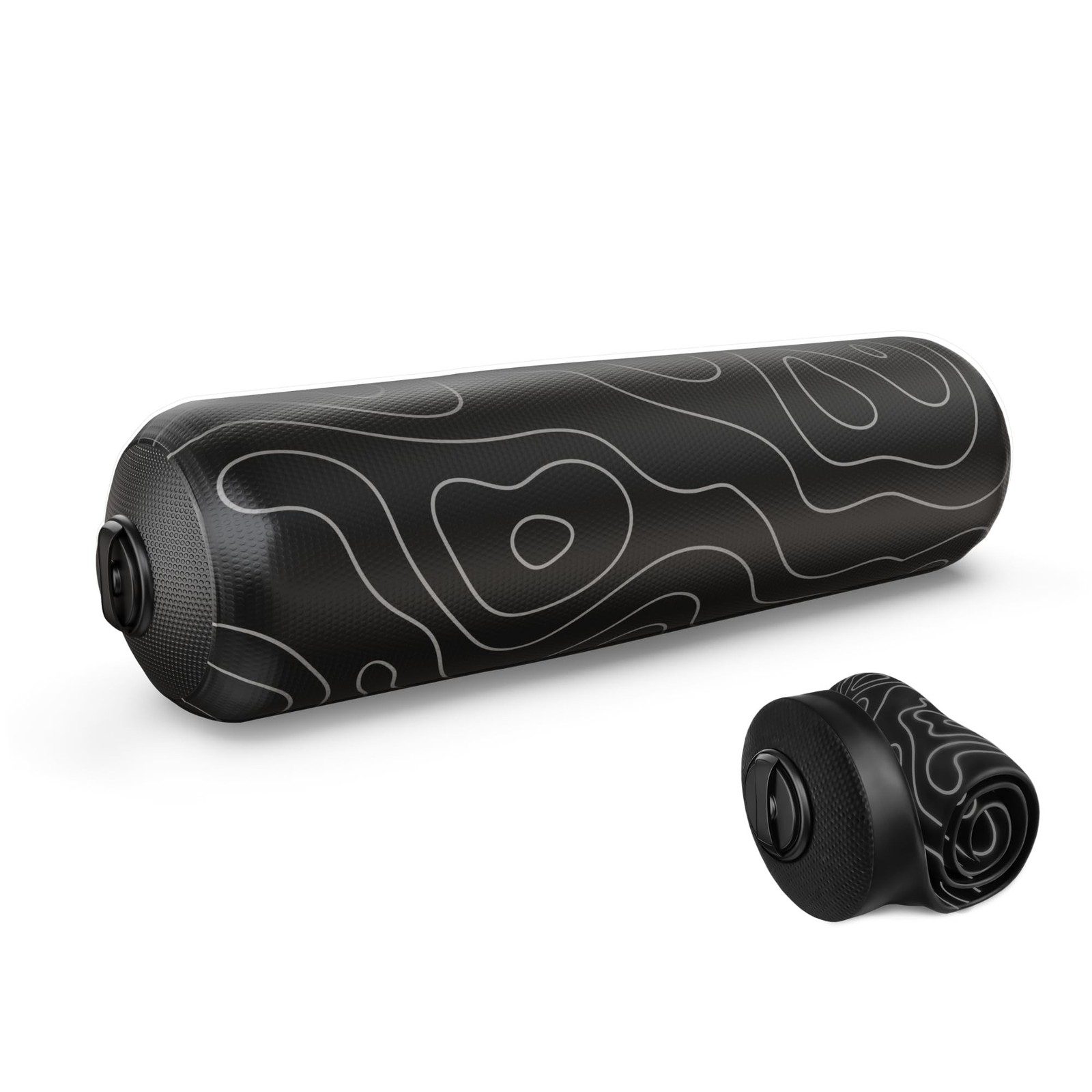 Inflatable Travel Foam Roller for Muscle Recovery and Mobility Topo Black 15"