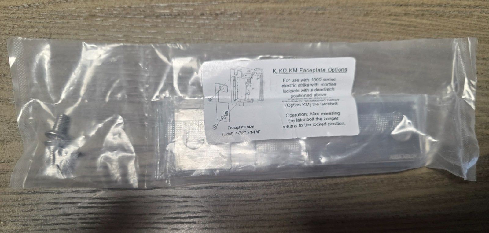 New HES Assa Abloy Faceplate Option Kit 3X- K, KD KM