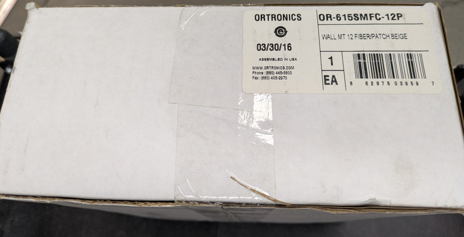 Ortronics OR-615-SMFC-12P Wall Mount 12 Fiber/Patch Beige