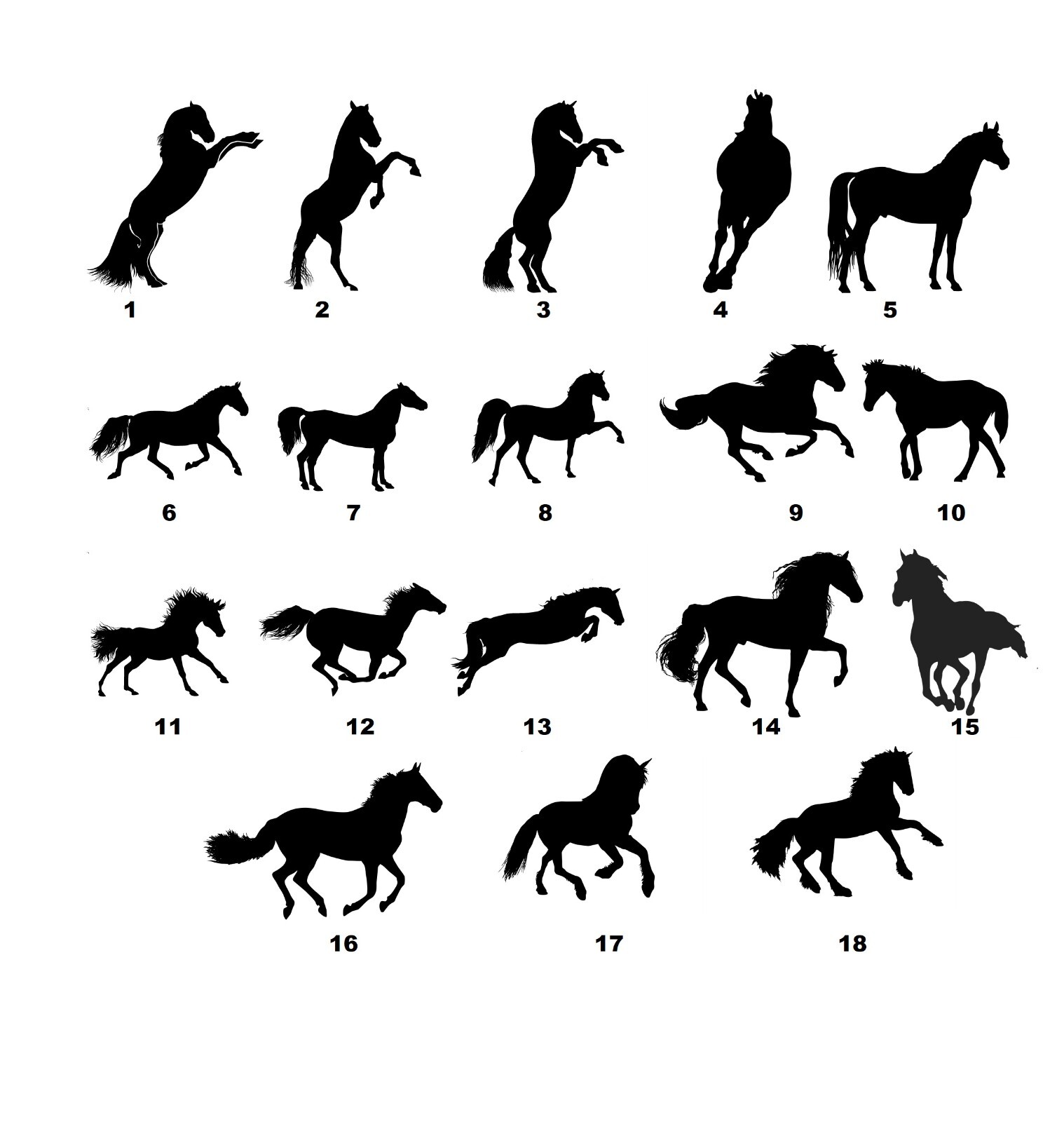 Personalized Address labels Horse Silhouettes (FA 11)